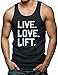Live. Love. Lift. - Body Building, Gym Men's Tank Top T-shirt