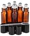 Vivaplex 6 New Glass Roll-on Bottles with Stainless Steel Roller Balls
