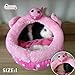 MYIDEA Warm Guinea Pigs Bed,Hedgehog Winter Nest,Rat Chinchillas & Small pet Animals Bed/Cube/House, Habitat, Lightweight, Durable, Portable, Cushion Big Mat (Small Pet - S, 8.Pink pig)