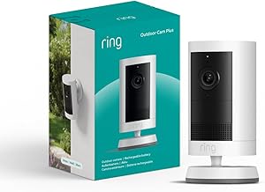 Ring Außenkamera Plus Akku (Outdoor Camera Plus neueste generation) | 2K-Weitwinkelvideo | Kabellose Überwachungskamera zur Selbstinstallation | 30-tägiger Gratiszeitraum für Ring-Abonnement