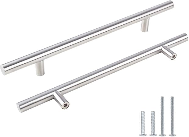 Kasten 10 Pack Brushed Nickel Cabinet Pulls 6 1 4 Hole Center
