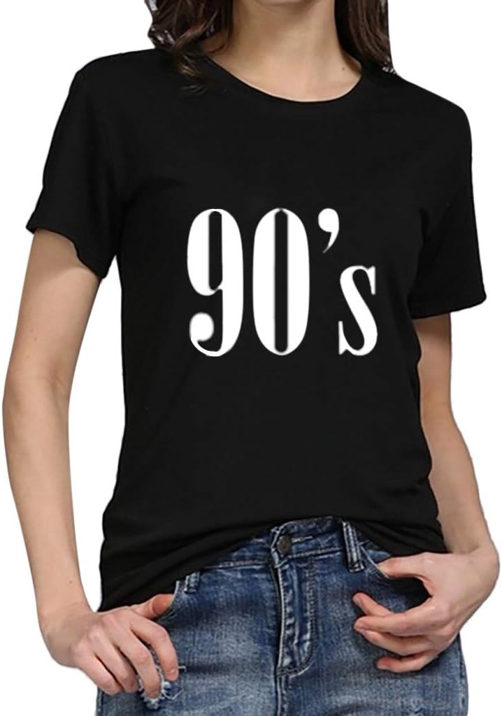 Fashion T-Shirt Women's Loose Short-Sleeved Letter Casual O-Neck Top