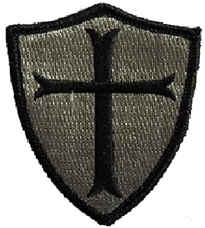 HLK Culpeper Tactical Morale Hook Patches Crusader 3" Shield (Foliage)