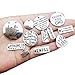 30pcs Inspiration Word Charms Collection - Antique Silver, Inspirational Charms Letter Text Book ME vs ME Never Give Up I WILL I CAN Wish Always Metal Pendants for Jewelry Making DIY Findings (HM44)
