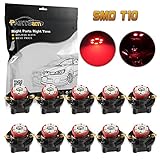 Partsam T10 194 LED Light Bulb Instrument Panel Gauge Cluster Dashboard LED Lights with 5/8