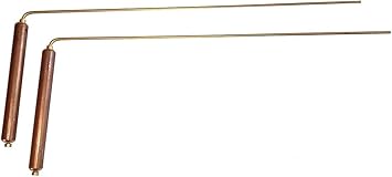 2 Baguettes Paralleles De Sourcier Poignee Larges Poignee De Rotation Cuivre Haut 12 Cm Tige Laiton 34 Cm Amazon Fr Hygiasne Et Soins Du Corps