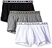 HUGO BOSS Men's 3-Pack Stretch Cotton Regular Fit Trunks, White/Gray/Black, Extra Large
