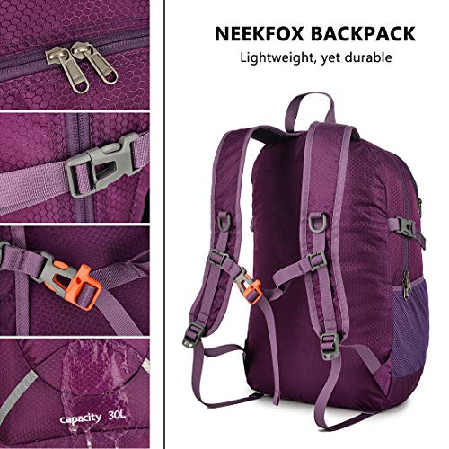 NEEKFOX Lightweight Packable Hiking Backpack 30L Travel Hiking Daypack