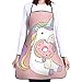Aprons For Women Men Girls - Custom Cooking Waist Chef BBQ Adjustable Waterproof Apron (UNICORN)