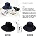 Womens Summer Bill Flap Golf Cap UV 50 Cotton Sun Hat with Neck Cover Cord Crushable Wide Brim Black