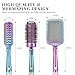 Hair Brush Set - Professional Round, Vent and Paddle Hairbrush for All Hair Types, Mermaid/Ombre by Lily England