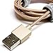 Tera Grand Apple MFi Certified - Lightning to USB Braided Cable with Aluminum Housing 4 ft. Gold
