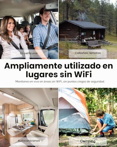 UCOCARE Mini SIM Surveillance Camera, 4G LTE Wireless Surveillance Cameras with SIM Card, 5200mAh Battery, AI Motion Detection, 160° Vision, Night Vision