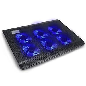 yidenguk-Laptop-Cooling-Pad-Adjustable-Angle-Ultra-Quiet-Gaming-Laptop-Cooler-Stand-with-6-Fans-Blue-Led-Lights-2-USB-Ports-Suitable-for-12-154-Inches-Laptop-Notebook yidenguk Laptop Cooling Pad, Adjustable Angle Ultra Quiet Gaming Laptop Cooler Stand with 6 Fans, Blue Led Lights, 2 USB…