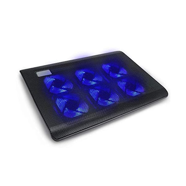 yidenguk-Laptop-Cooling-Pad-Adjustable-Angle-Ultra-Quiet-Gaming-Laptop-Cooler-Stand-with-6-Fans-Blue-Led-Lights-2-USB-Ports-Suitable-for-12-154-Inches-Laptop-Notebook yidenguk Laptop Cooling Pad, Adjustable Angle Ultra Quiet Gaming Laptop Cooler Stand with 6 Fans, Blue Led Lights, 2 USB…