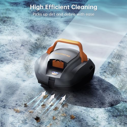 (2026 Upgrade) CoasTeering Pool Vacuum Robot, 120-Min Runtime, Powerful Dual-Motor, Adjustable Cleaning Path, Cordless Robotic Pool Cleaner Robot for Above Ground Pool and Flat Pools Up to 850 Sq.ft