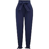 GRACE KARIN Women Dress Pants, 2025 Fall Business Casual Outfits, High Waist Paper Bag Bow Tie Pencil Slacks with Pockets