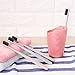 4 Pack Bamboo Charcoal Toothbrush Semilyn Wheat Straw Toothbrush Eco-Friendly ergonomic Soft Bristles Toothbrush Small Heads Superfine Teeth Comfortable for Sensitive Gums for Kid and Adult (4 Color)