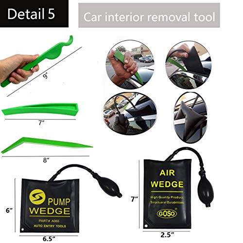 Emergency Car Repair Tool Kit 19 PCS Vehicle Door Unlocking Kit Car
