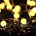 Icicle Globe Lights String, 33ft/10m 100 LED String Lights, Safe Low Voltage DC, String Light Bulbs for Home, Patio, Wedding, Xmas, Holiday Decoration (Warm White)