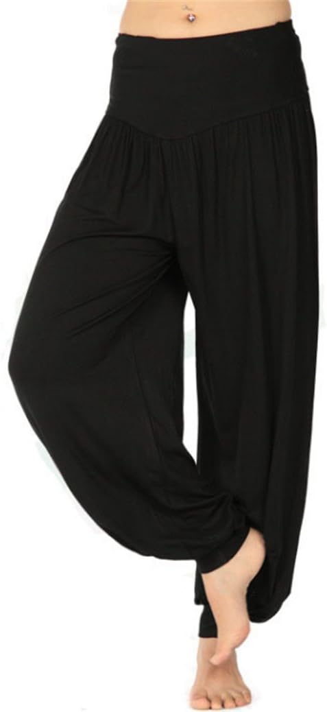 BeautyWill Yoga Harem Pants Wear Dance Sports Bloomers Hippie Trousers Soft Modal Plus Size