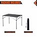 KingCamp KC3866_SILVERBLACK-USVC3 Portable Stable Table for Outdoor Picnic, Camping, Barbecue and Backyard Party, Person, 42.1 × 27.6 × 27.6 inches, Silver/Black_42.1