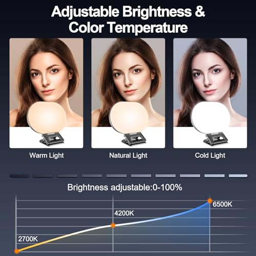 Tobeape 80 LED Full-Screen Selfie Light, Portable Fill Ring Light with 3 Lighting Modes 10 Bright Levels, CRI 95+, 2000 mAh Rechargeable Phone Light with Clip for iPhone Android Tablet Tiktok Video
