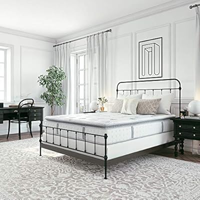 Amazon Com Classic Brands Mercer Pillow Top Cool Gel Memory Foam And Innerspring Hybrid 12 Inch Mattress King White Furniture Decor