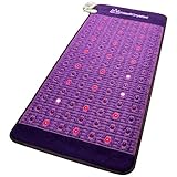 Far Infrared Amethyst Mat + Natural Agate Gems - FIR Heat - Negative Ion - Red Light Photon Therapy - 10Hz PEMF Bio Magnetic Pulsation - FDA Registered Manufacturer - Purple (Professional 71