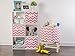 DII Non Woven Polyester Storage Bin, Chevron, Rose, Small Set of 2