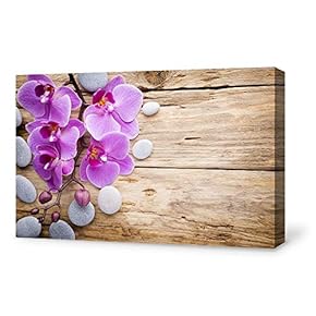 Canvas Wall Art for Living Room,Bedroom Home Artwork Paintings Orchid SPA Backgrounds Ready to Hang - 12x18 inches