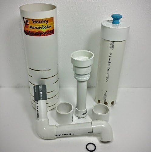 Aquaponics Bell Siphon Kit For IBC Growbed 12" Media: Easily Adjustable! Over 4000 Siphons Sold Worldwide So Buy With Confidence!