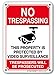 No Trespassing, This Property Is Protected By Video Surveillance, Trespassers Will Be Prosecuted Sign, 10x14 Inches, Rust Free .040 Aluminum, Fade Resistant, Made in USA by My Sign Center