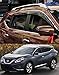 CLIP-ON TYPE SMOKE WINDOW VISOR W/ CHROME TRIM FOR 2015-2016 NISSAN MURANO SUV