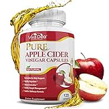 120 Apple Cider Vinegar Pills | Made with Organic ACV | Fast Acting, Maximum Absorption Detox Supplement Capsules | Supports Weight Loss, Detox, Blood Pressure, Cholesterol, Gorgeous Hair & Skin