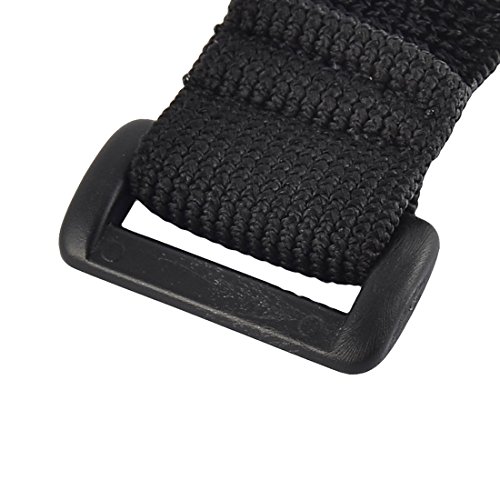 uxcell Nylon Luggage Elastic Cable Organizer Hook Loop Tie Strap 2.5 x 40cm 2pcs Black