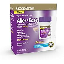 GoodSense Aller-Ease Fexofenadine Hydrochloride Tablets, 180 mg/Antihistamine, 30-count