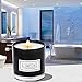Illumisense Black Luxury Candle for Home Decor 9 oz, Scented with Amber Bergamot and Sage Vanilla Fragrances, up to 80 Hours Burning time, 100% Natural Single Wick Soot-Free.