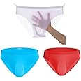besurJameso Men Seamless Underwear Ice Silk Sexy See-Through Briefs Underwear Shorts Ultra-Thin Mini Bikini