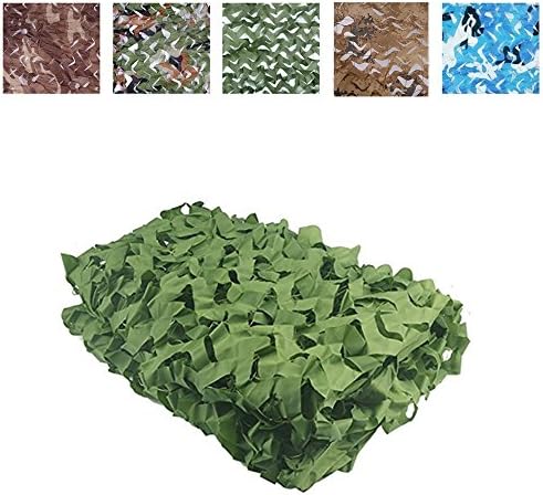20 ft x 20 ft Green Nylon Camo Netting, Woodland Camouflage Netting Military, elecfan Camping Hunting Shooting Blind Sunscreen Camo Netting Watching Hide Party Decorations