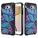 Galaxy J3 Luna Pro Case,J3 Prime Case,Galaxy J3 Eclipse Case,Galaxy J3 Emerge,Amp Prime 2,Express Prime 2,Sol 2,J3 Mission Shock Proof Phone Case Compatible for Samsung J3 2017, Blue Butterfly