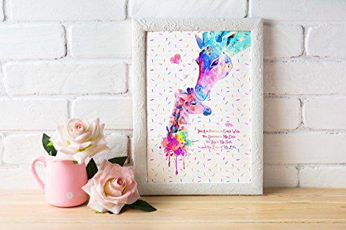 Uhomate-Baby-Giraffe-with-Momma-The-Giraffes-Home-Canvas-Prints-Wall-Art-Inspirational-Quotes-Wall-Decor-Living-Room-Bedroom-Bathroom-Artwork-C060-8X10