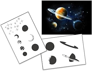Step by Step Airbrush Schablone Planeten Sterne Galaxie AS-138