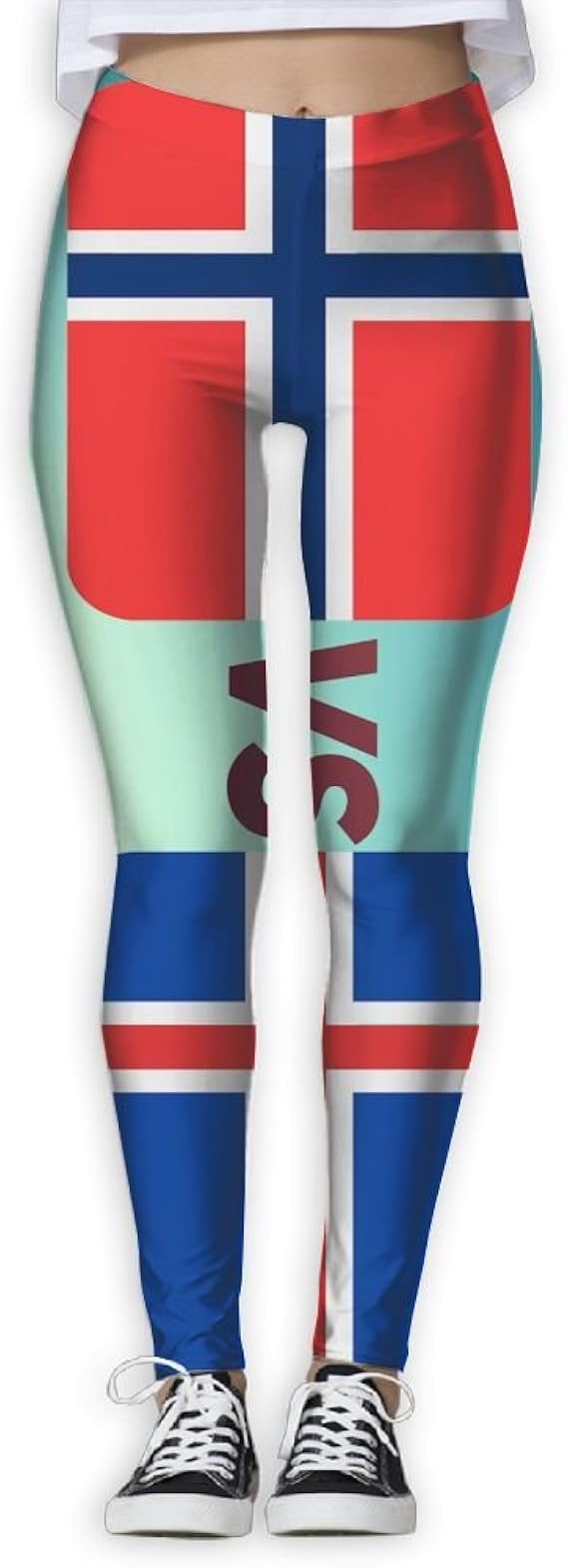 PIOL The Flag Of Iceland Norway Yoga Pants Elastic Waist Pencil Yoga