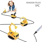 Autrix Magic Inductive Construction Truck Mini Excavator Follow Black Line