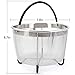 Premium Vegetable Steamer Basket Best Bundle, Fits Instant Pot Pressure Cooker, 100% Stainless Steel, Retractable Handle, Bonus Accessories One Serving Tongs (Large, 7