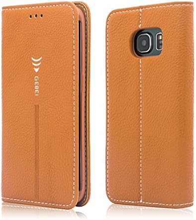 Galaxy S7 Edge Wallet Case, Gebei [Silkworm Series] Slim Fit, Card Pocket, Magnetic Closure, Stand Feature, Premium PU Leather Flip Wallet Case for Samsung Galaxy S7 Edge (Brown)