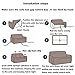 ANJUREN 1 Piece Sofa Couch Loveseat Chair Slipcover Cover Polyester Spandex Living Room Sofas Furniture Stretch Slip Covers Shield Protector (Love seat, Gray)