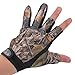LIAMTU Anti-Slip Fishing Gloves with 3 Fingerless, Water-Proof Fishing Gloves Camouflage Color