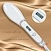 BESTOPE Hair Straightener Brush Anion Ceramic Heating Electric Straightening Brush With Anti-Scald Straightener Brush for Silky Straighten Brush（6 Temp Levels, Max 430°F） (White)
